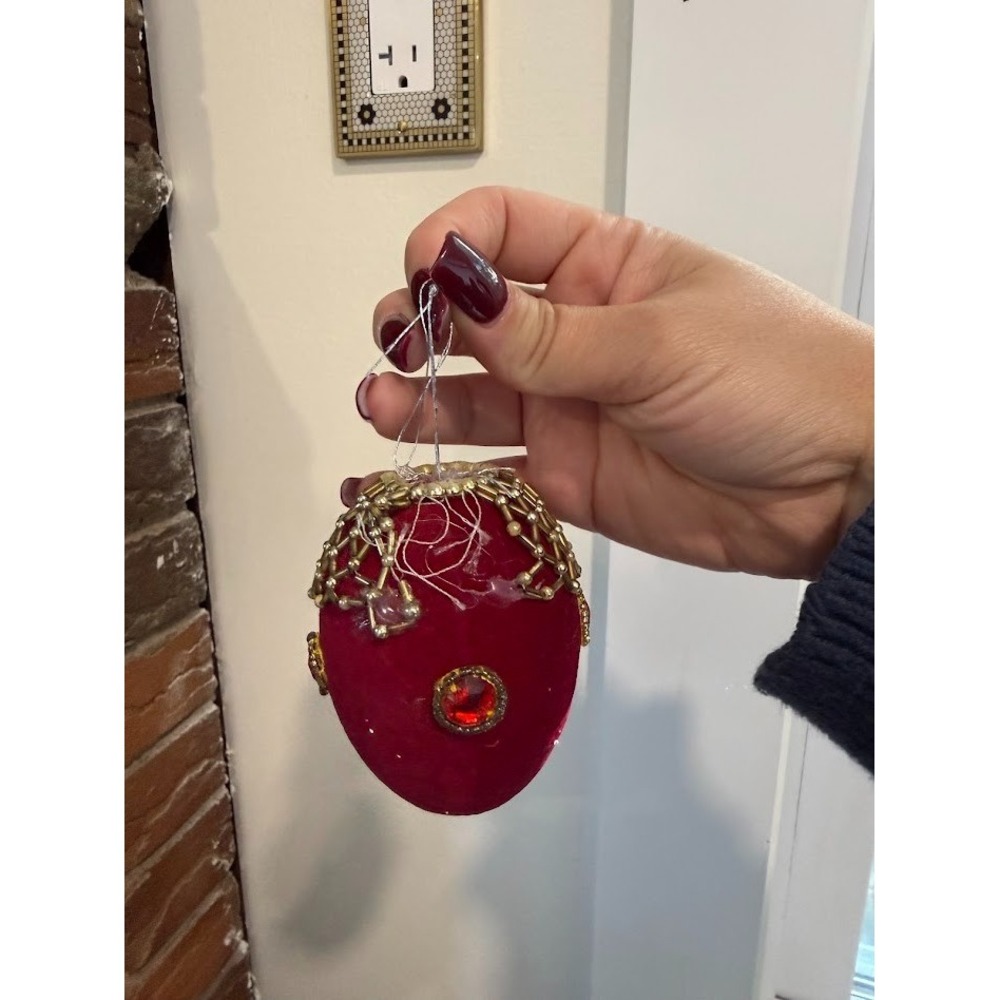 Vtg Christmas Lot 16 Hand Beaded Sequined Victorian Style Ornaments - Picture 15 of 15